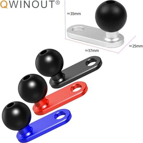L Shaped Aluminum Alloy Base Holder 25mm Ball Head Rear view Mirror for Motorcycle Electric Vehicles Scooter Cell phones