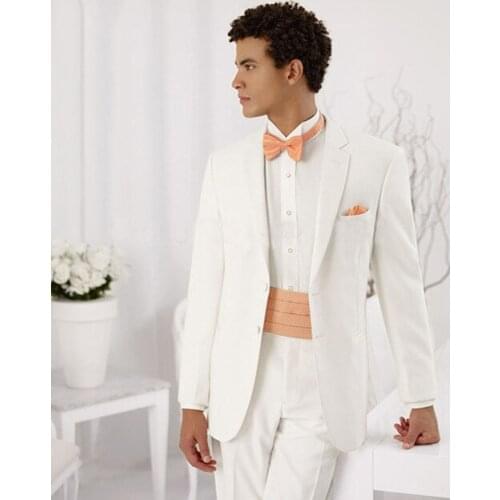 2020 New Mens Fashion Casual Suits Sets Groom Tuxedos Peak Lapel Groomsmen Men Wedding Tuxedos Suits(Jacket+Pants+Bow Tie)