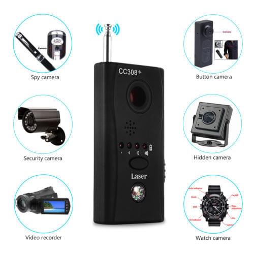 CC308 Full Range Wireless Camera GPS Anti-Spy Bug Detect RF Signal Detector GSM Device Finder FNR CC308