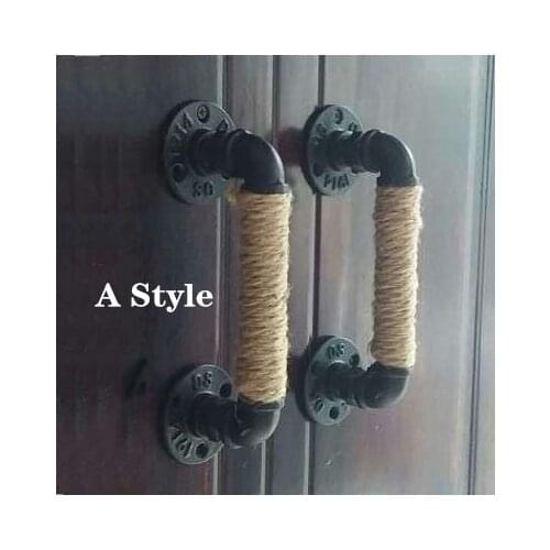 Industrial Style Pipe Furniture Handle Sliding Barn Wooden Door Handles A Style