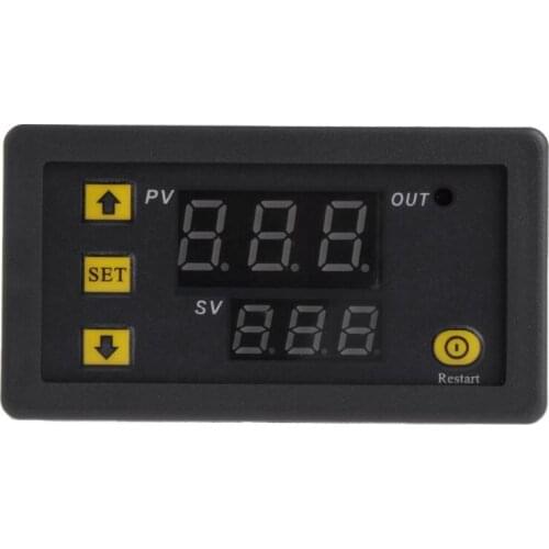 Temperature Controller Relay Dual Digital LED Display Heating/Cooling Regulator Thermostat Switch
