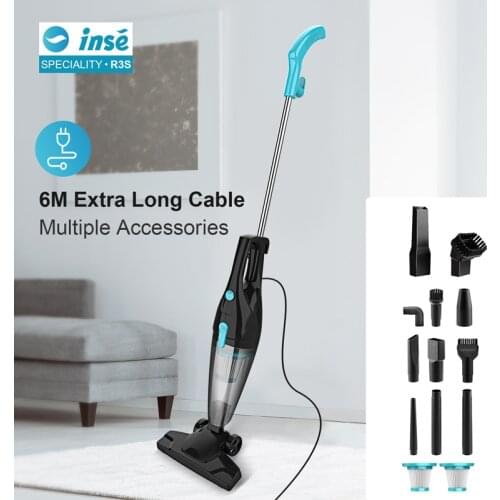 INSE Vacuum Cleaner Corded Stick Vacuum Cleaner R3S Powerful Suction 400W Motor Multipurpose 3in1 Handheld Vacuum Cleaner