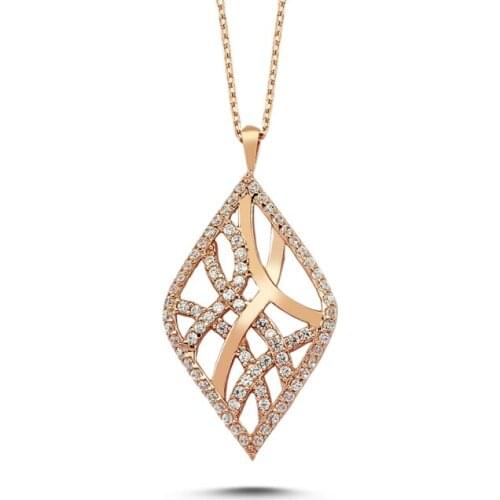 Silverlina Silver Zircon Stone Ghost Pendant