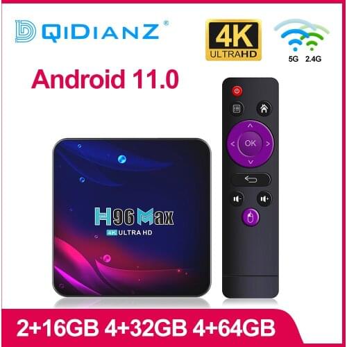 2021 NEW H96 Max V11 Android 11 TV Box RK3318 4G 64G Bluetooth 4.0 4K Smart TV Box 2.4G 5G Wifi Android 11 Set Top Box IPTV