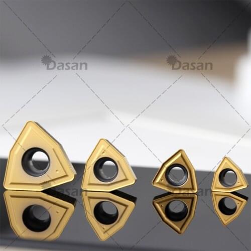 10PCS WCMX030208 WCMX040208 WCMX050308 WCMX06T308 WCMX080412 Carbide Inserts CNC Lathe Cutter for WC Type U Drill Bit Steel