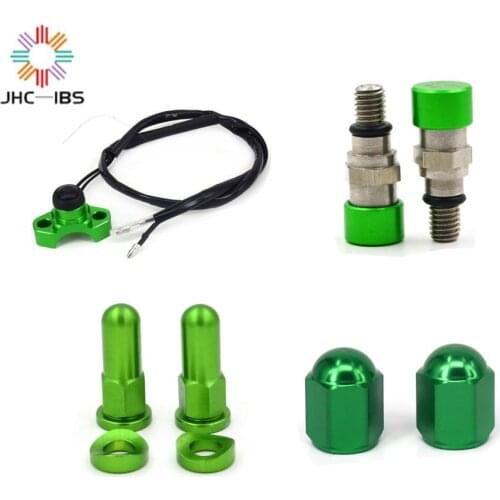 Universal Motorcycle CNC Lock Nuts Bolts Spacer Engine Stop Switch Cap Bleeder Relief Valve For Kawasaki KX250F KX450F KXF KX
