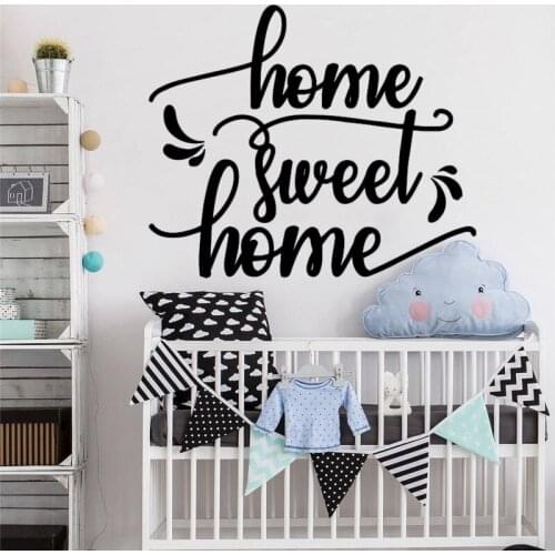 Vinyl Fashion Home Sweet Home Quote Wall Sticker Wallpaper For living Room Frase Wall Decal decoration Stickers Mural HY1622