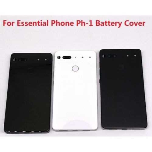 For Essential Phone Ph-1 Rear Back Battery Cover Door Ceramics Glass Housing with Fingerprint Camera Glass