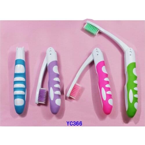 10PCS Travel Folding Toothbrush Remove Stains Teeth Whitening Low Sensitivity Hotel Single Room Toothbrush Oral Hygiene