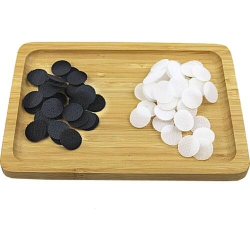 100Pairs 15mm and 20mm No glue Nylon Coin Sticker Double Sided Holes Hooks Loops Disc Round Pads Dot Fastener Tailors DIY Manual