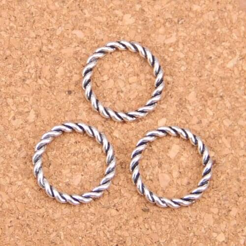 30pcs Charms circle 15mm Antique Pendants,Vintage Tibetan Silver Jewelry,DIY for bracelet necklace