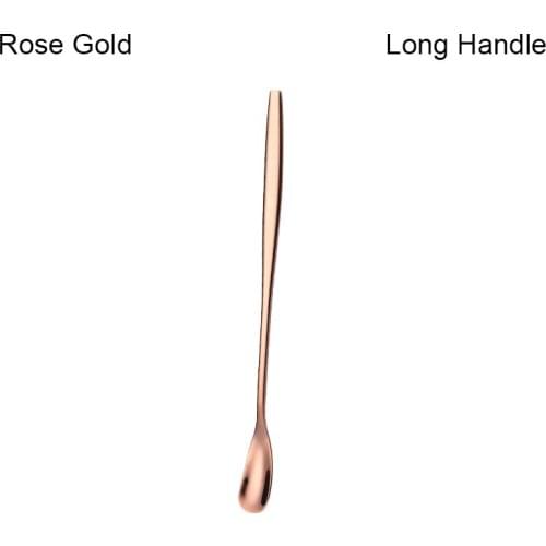 304 Stainless Steel Stir Spoon Long Handle Dessert Coffee Ice Scoops Short Teaspoon WXV Sale