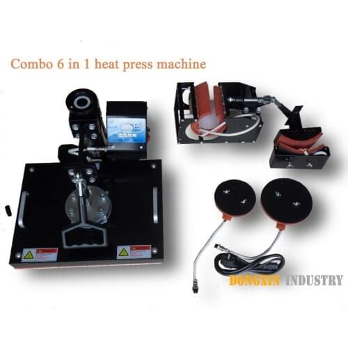 6in1 heat press machine for Mug,Hat,Plate DX-0601 heat transfer printing machine