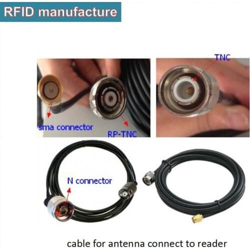 8M high quality Cable TNC/SMA/N connector of uhf rfid reader/Antenna for access control system vehicle management sports race