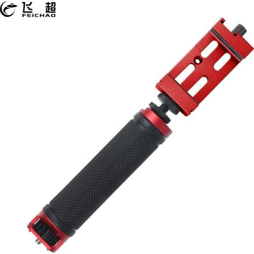 Handle Grip Bar Aluminum 1/4 3/8 Cold Shoe Support Mount Phone Clip Clamp Screw Adapter for Zhiyun WEEBILL S WEEBILL LAB Gimbal