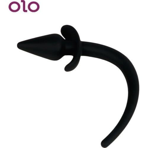 OLO Dog Slave Tail Anal Plug Butt Plug Silicone Prostate Massage Adult Sex Toys for Women Men Anus Stimulator