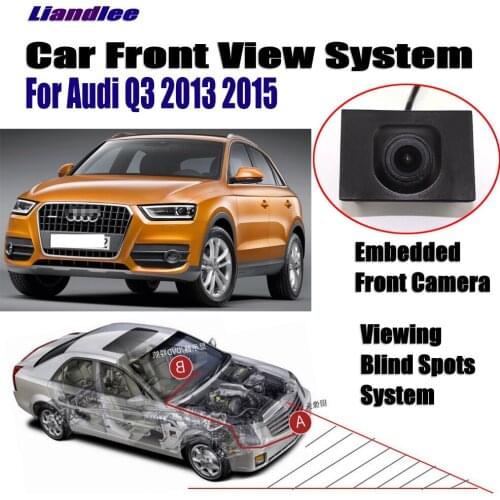 Car Front Camera For Audi Q3 2013 2015 Front View Camera Full HD CCD /Not Reverse Rear Parking Camera Cigarette Lighter Switch