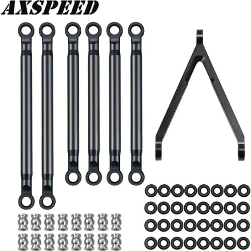 AXSPEED 1:24 Aluminum Link Linkage Pull Rod Kit for Axial SCX24 90081 AXI00001 AXI00002 Tie Rod Upgrade Parts