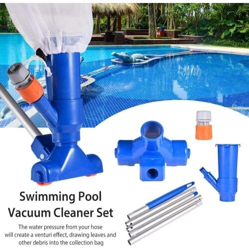 Bearbro Portable Swimming Pool Vacuum Underwater Cleaner with 5 Section Pole Handheld Pool Leaf Vacuum Suction Head for Above Gr
