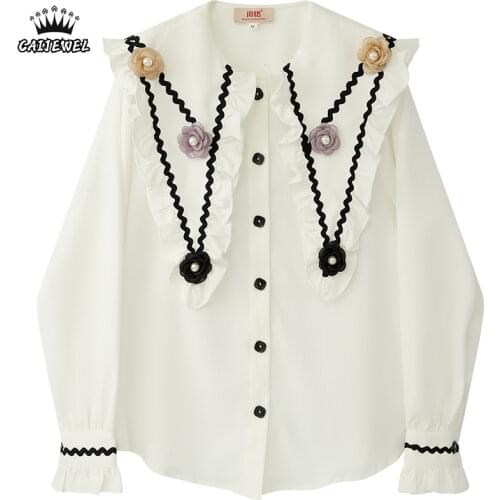 Блузки с цветами CAIJEWEL China At AliExpress