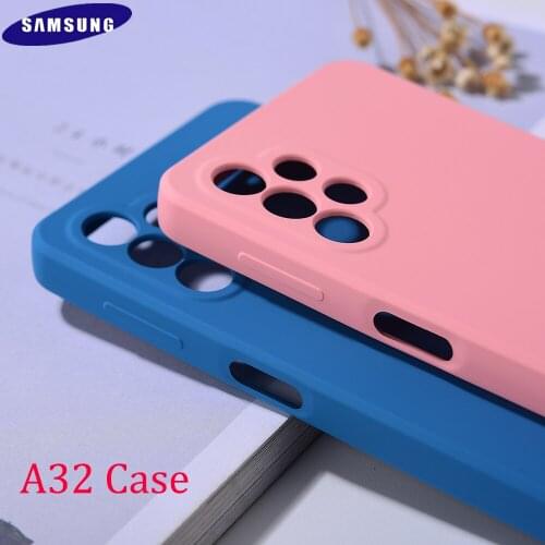 A32 Case For Samsung Galaxy A 32 5G 4G Silky Liquid Silicone Cover TPU Soft Touch Protective Fall Prevention Case SM-A326B A325F