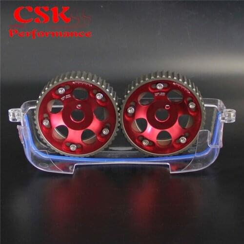 Cam Cover +Cam Gear Pulley Kit Fits For Toyota Supra Mark IV 2JZ-GTE 2JZ 93-02 Blue/Red/Purple