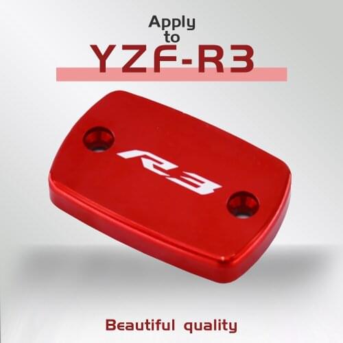CNC Aluminum Motorcycle Brake Fluid Fuel Reservoir Tank Cover Cap FOR YAMAHA YZF-R3 2015-2019
