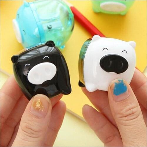 Deli Cute cartoon pig school supplies mini Animal pencil sharpener Office stationery & School Supplies wholesale G070