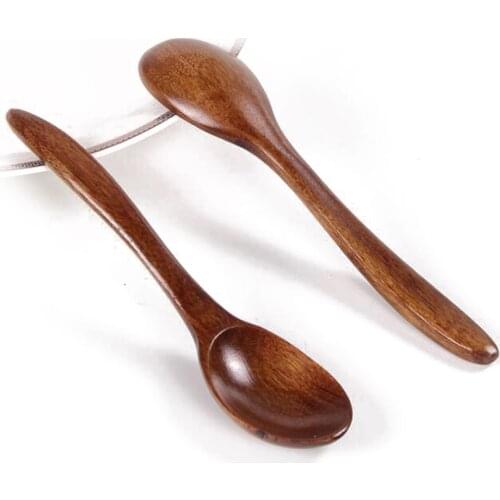 1pc Wooden Spoons Quality Wood Soup Spoons for Eating Mixing Stirring Cooking Long Handle Spoon Restaurant Dinner Tableware Hot