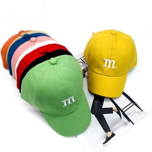 Candy colors Children Baseball Cap Hip Hop 1 to 4 Years old Embroidery M kids Sun Hat Boys Girls Caps snapback hats