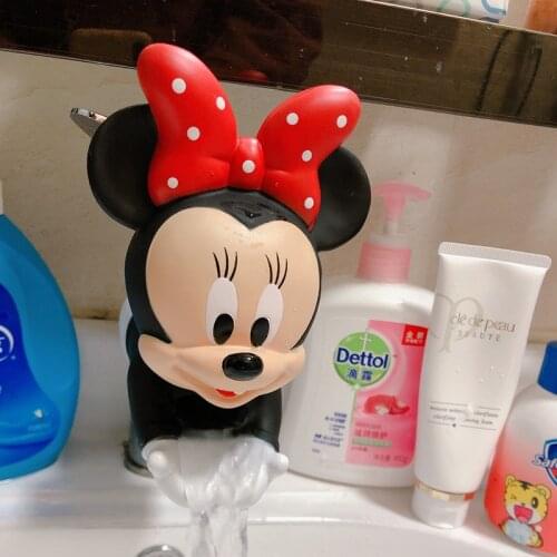 Disney Figure Toys Mickey Mouse Minnie Cartoon Water Tap Faucet Extender Children Washing Hand Water Tap Extender Mickey Toys