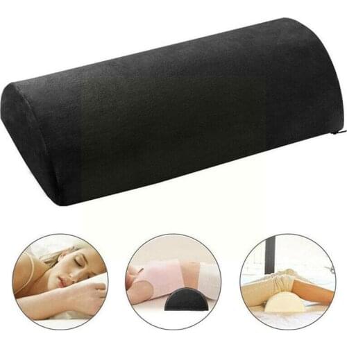 Outdoor Travel Protable Half Moon Bolster Semi-Roll Support Pillow Memory Pain Ankle Foam Neck Pad Relief Lumbar E4S1