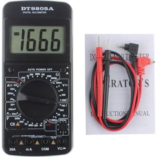 DT9205A Digital Multimeter AC/DC Voltmeter Ammeter Resistance Capacitance Meter
