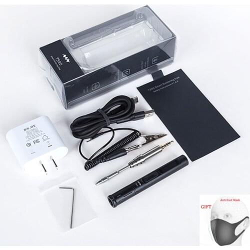 TS80 Mini Electric Soldering Iron Adjustable Temperature Digital Solder Station Portable Solder OLED Programable USB TypeC Power
