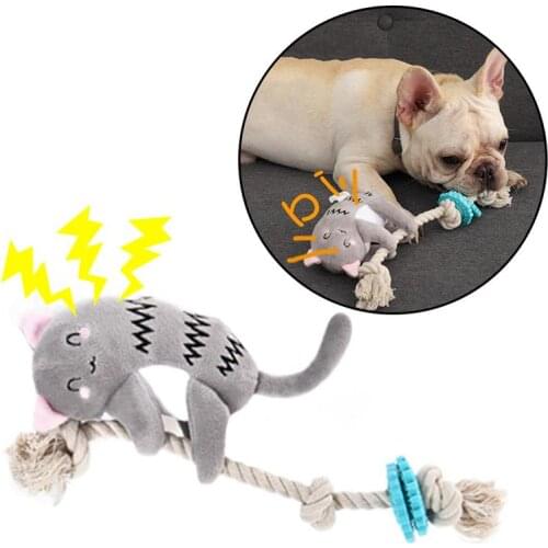 Pet Toy Cute Plush Animal Musical Sound Dog Teether Dog Play Toy Teaser Toy