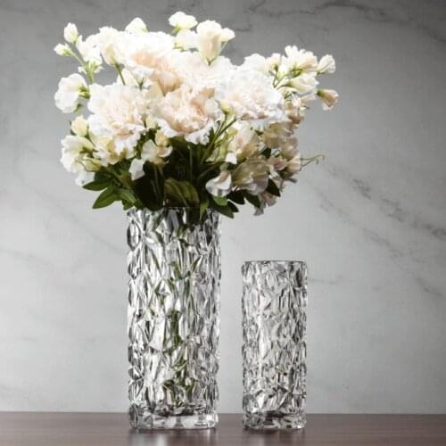 Art Big Nordic Wedding Vase Garden Modern Glass Transparent Bathroom Floor Rose Office Thick Vintage Big Wazon Vases BY50HP