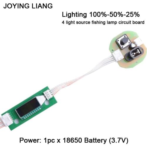 JYL-19031 Fishing Lamp Fittings Drive Plate Light Two/ Four Source Night Fishing Lamp Circuit Board Switch Driving Board 1 Piece