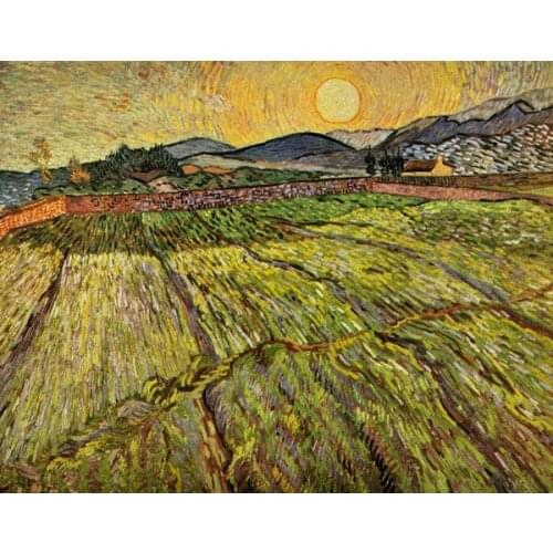 Morning Shining Wilderness 1889 Vincent Van Gogh Museum Painting Retro Vintage Poster Canvas Painting Wall Sticker Home Decor