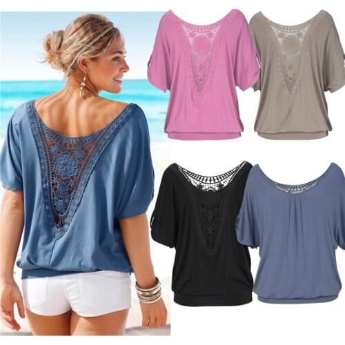 Fashion Harajuku T Shirt Women Summer Mujer Black Casual O-Neck Top Tee Vintage Female Clothing Lace T-Shirt