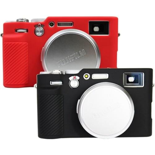 Soft Rubber Camera Bag Silicone Case For Fujifilm Fuji X100V x100v Protective Body Cover + X100V SCreen Tempered Glass