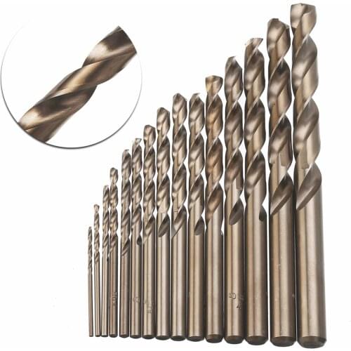 15pcs/set Cobalt Drill Bits M35 Steel Cobalt Drill Set Straight Shank Twisted Drill 1.5-10mm Power Tool