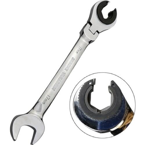 Tubing Ratchet Wrench 8-18mm Tubing Ratchet Combination Wrenches Set Skate Oil Spanners Car Hand Tools Gears Ring Wrench Set