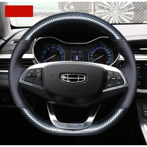 DIY hand-sewn steering wheel cover fit for Geely Emgrand Bo rui Boyue Vision X3 X6 Binray Coolray VF11 ICON Geometry FY11