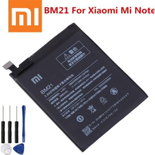 2020 Xiao mi Orginal BM21 3000mAh Battery For Xiaomi Mi Note BM21 3GB RAM 5.7" High Quality Phone Replacement Batteries +Tools