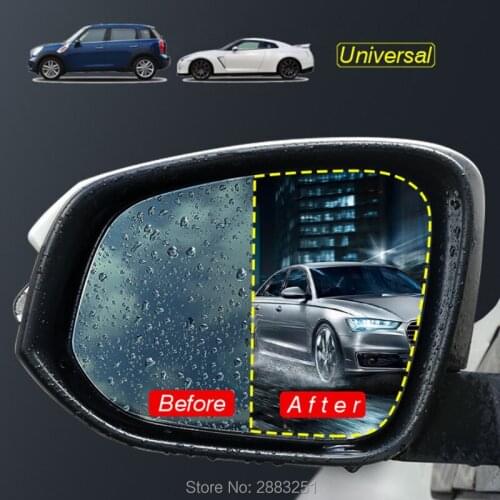 2pcs Car Motorcycle Rearview Mirror Rain Film Sticker Car Styling for Peugeot 307 308 207 3008 fiat punto 500 bravo Accessories