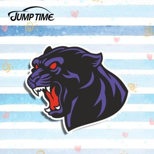 Jump Time 13cm x 11cm Angry Panther Car Stickers Funny Vinyl Decal Laptop Travel Luggage Car Bike Waterproof Car Accessories