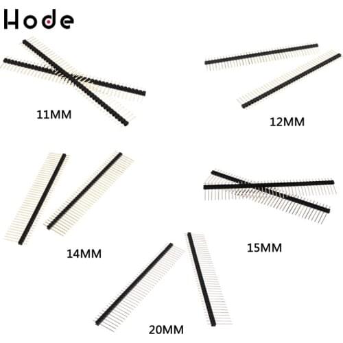 10PCS/Lot 2mm 40 Pin Male Single Row Pin Header Strip 1*40P 2.0mm11-20mm male pin header copper connector