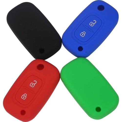 Jingyuqin Silicone Car Key Cover For Renault Clio Megane Fluence LADA Granta Kalina Priora Sedan Vesta XRay Benz Smart Fortwo