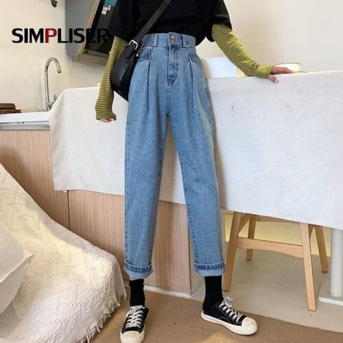 Loose Denim Jeans Pants For Women High Waisted Grey Blue Female Large Size Wide Leg Trousers Plus Size 5XL Warm Winter Pants