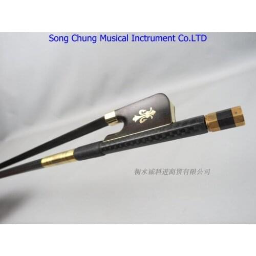 Black bow hair , quality carbon fiber viola bow